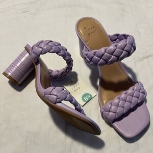 Braided heels - purple